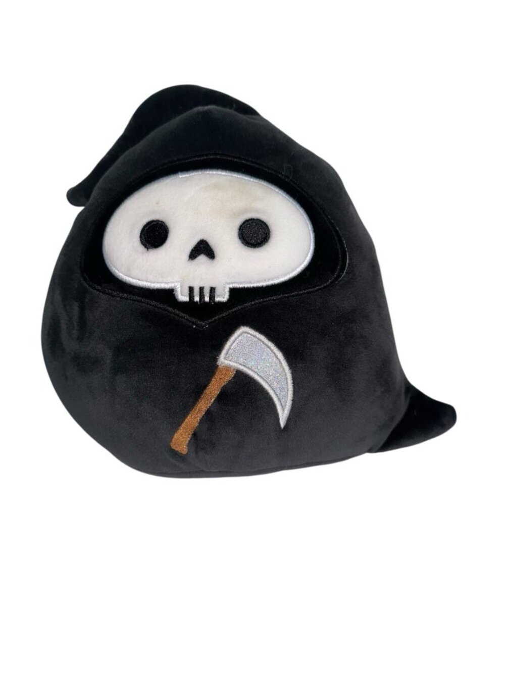 Squishmallow 8” Otto The Grim Reaper Skull Shiny Scythe Halloween Plush